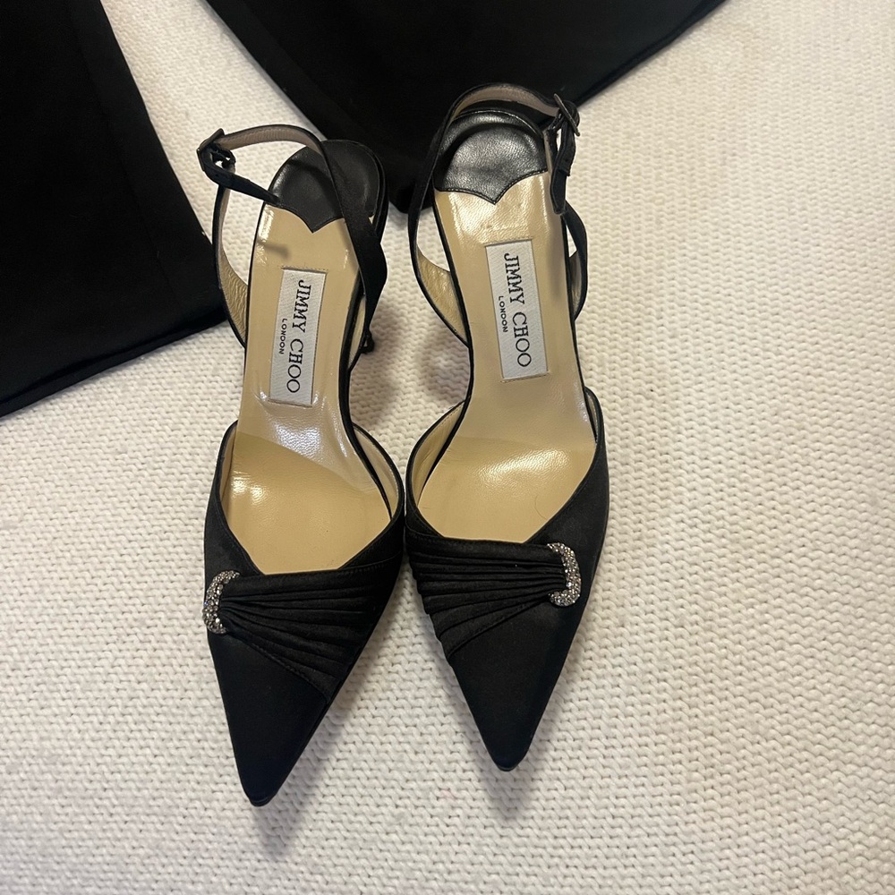 Jimmy Choo Black Heels with Embellishment